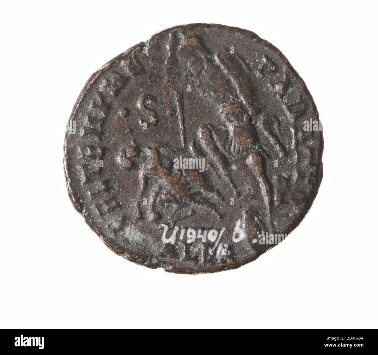 Vz: imperial bust r., Drapery, DN CONSTAN-TIUS PF AUG, Kz: fallen rider ...