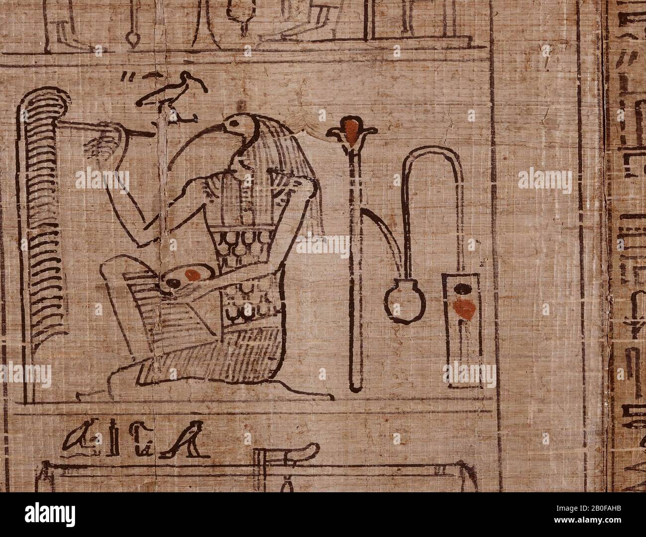 Egypt, death book, papyrus, 32 x 40 cm Stock Photo