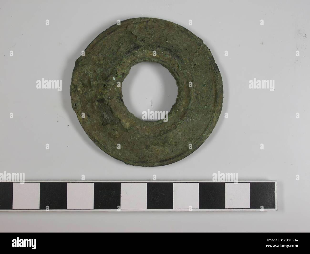 Roman Ink Pot Round hollow plate with hole in the middle, presumably a lid of an ...