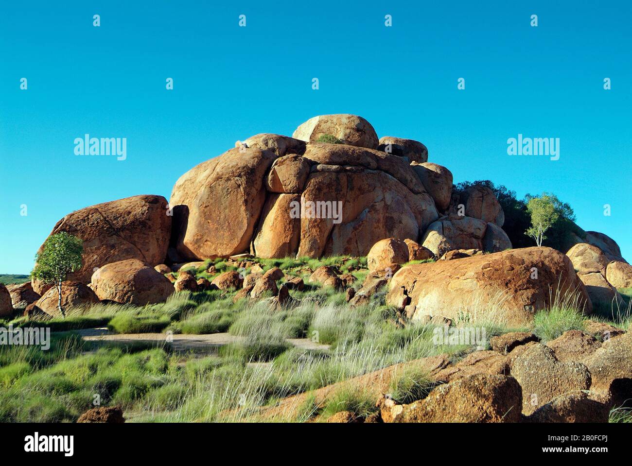 Australia, natural landmark and Aborigines sacred site Devils Marbles in Northern Territory Stock Photo