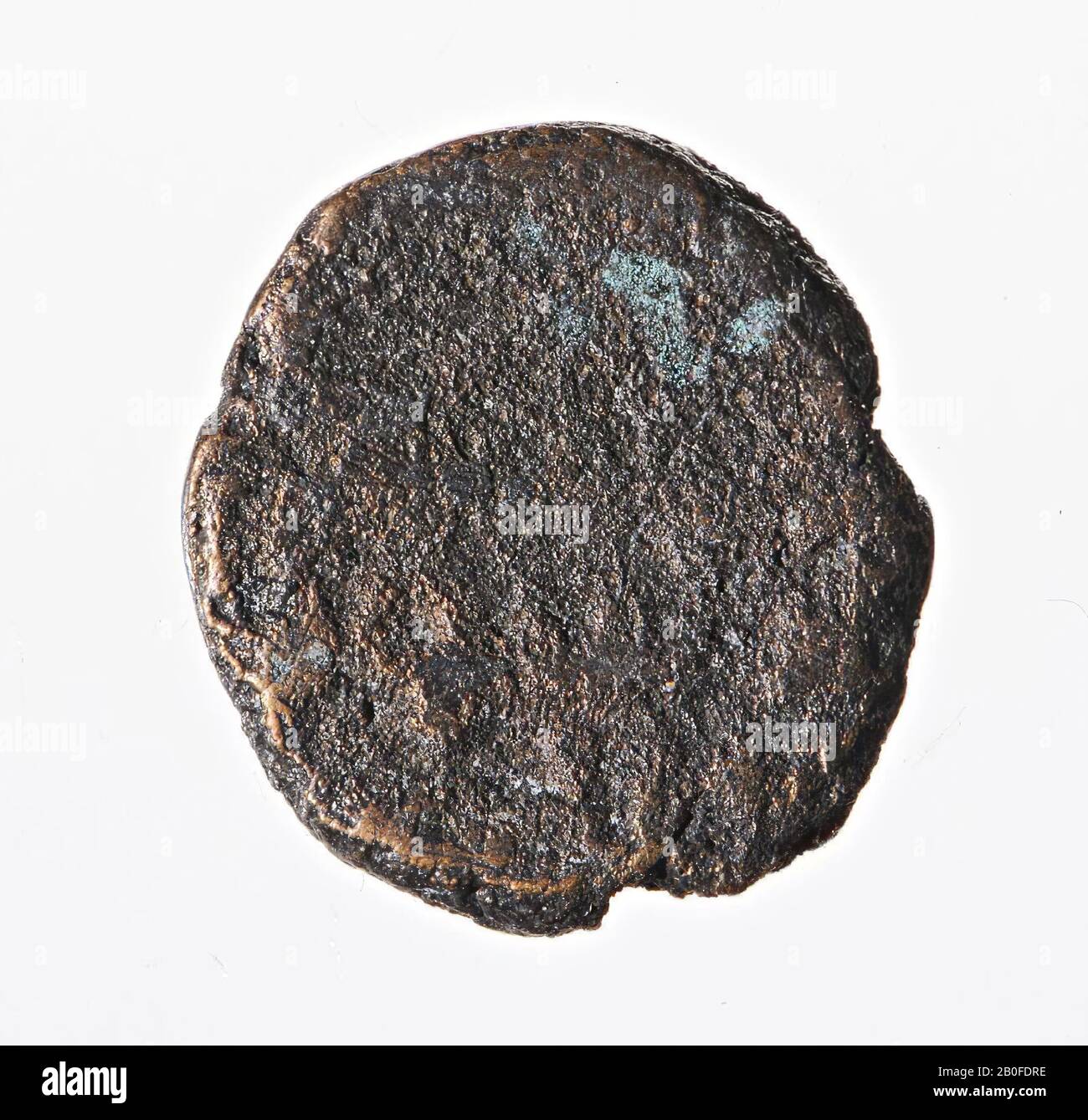 Arabic text on vz.and kz., Coin, aes, Arabic, metal, copper, Diam. 15 mm, wt. 3.37 gr, 611-1000 AD, unknown, unknown, unknown, unknown Stock Photo
