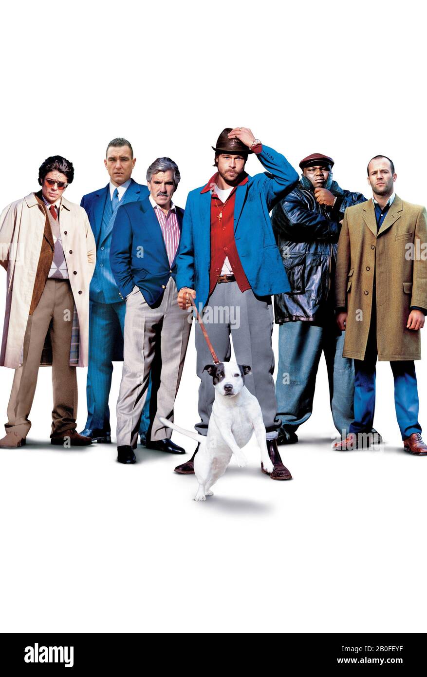 Snatch Year : 2000 UK / USA Director : Guy Ritchie Benicio Del Toro, Vinnie Jones, Dennis Farina,  Brad Pitt, Ade,  Jason Statham Stock Photo