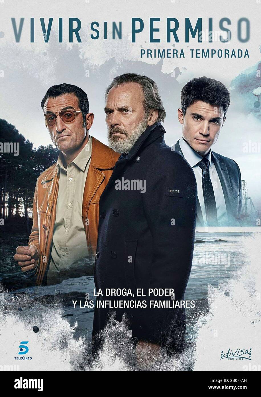 Vivir sin permiso TV Series (2018 -) Spain Created by Aitor Gabilondo Luis  Zahera, Jose Coronado, Alex Gonzalez Poster (Spain Stock Photo - Alamy