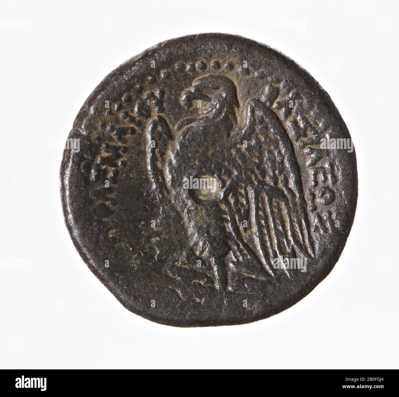 Egypt, coin, aes-24, Ptolemy II, metal, copper, Diam., 22 mm, wt., 11.79 gr, Greco-Roman Period, Ptolemaic Period BC 267, Egypt Stock Photo