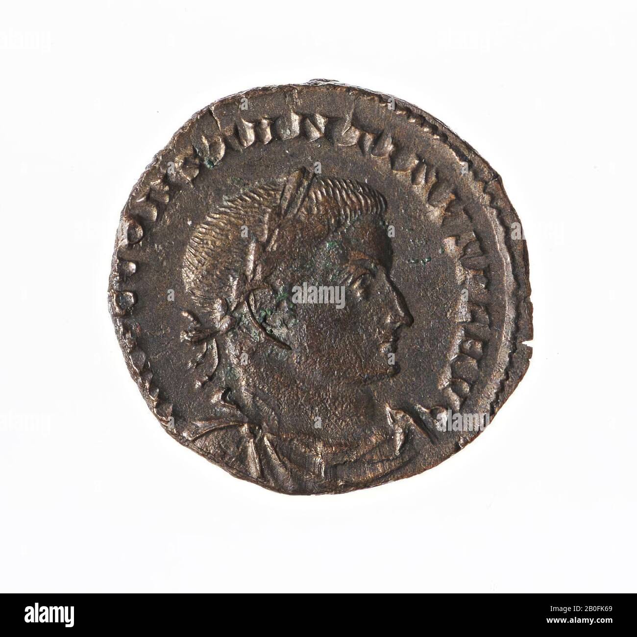 Classical antiquity, mint, follis, Constantine I, metal, copper, Diam., 23x25 mm, wt., 6.06 gr, roman 307 Stock Photo
