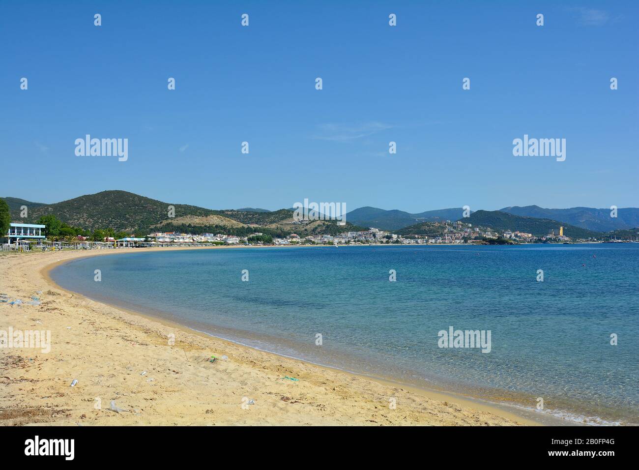 Greece, Kavala, beach in Nea Peramos Stock Photo