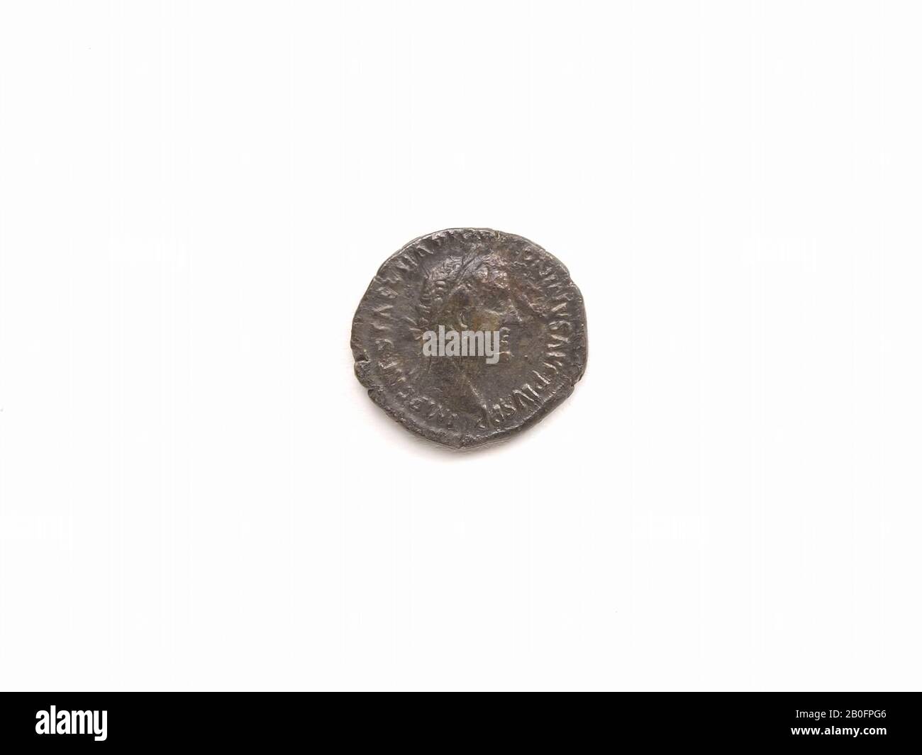 vz. Antonius Pius kz. Pietas BMC 735. Mint was in mouth., Coin, metal, silver, vmeb 150-151, Netherlands, Utrecht, Rhenen, Rhenen, grave 838 Stock Photo