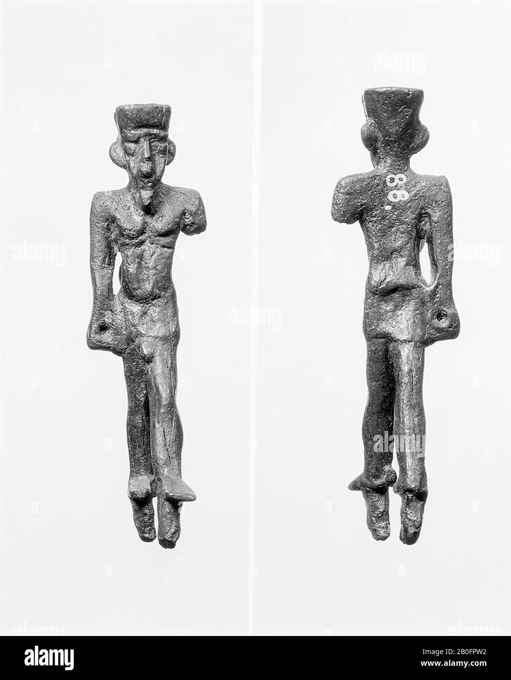 Amon, standing, bronze, god, bronze, 6 cm, Late Period, Egypt Stock Photo