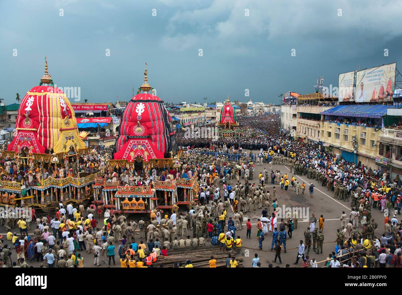 The image of Rath Yatra or cart festival of Jagannath in Puri,Odisha, India, Asia Stock Photo