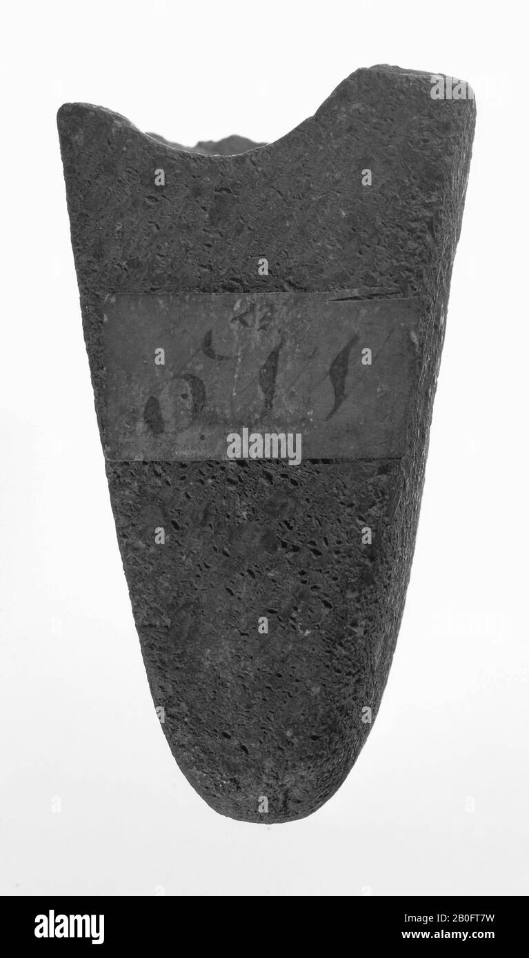fragment of an ax, hammer, stone, length: 6,7 cm, prehistorie -2900 Stock Photo