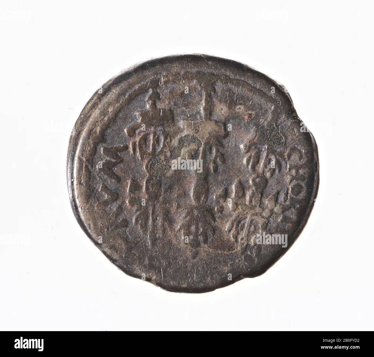Classical antiquity, coin, denarius, Marcus Antonius, metal, silver, Diam., 17 mm, wt., 3.92 g, Roman BC 32-31 Stock Photo