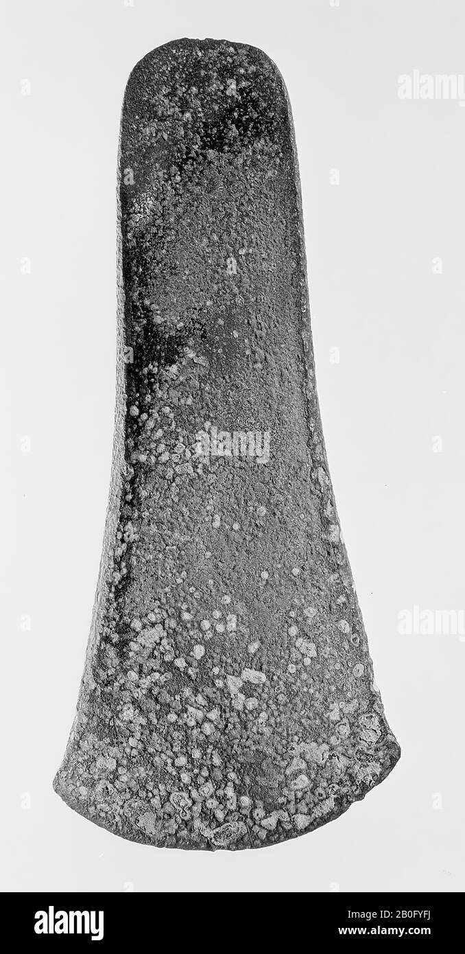 Flat bronze ax, early type, ax, metal, bronze, prehistory, Netherlands, North Holland, Bloemendaal, Vogelenzang, Kuilenburg Stock Photo
