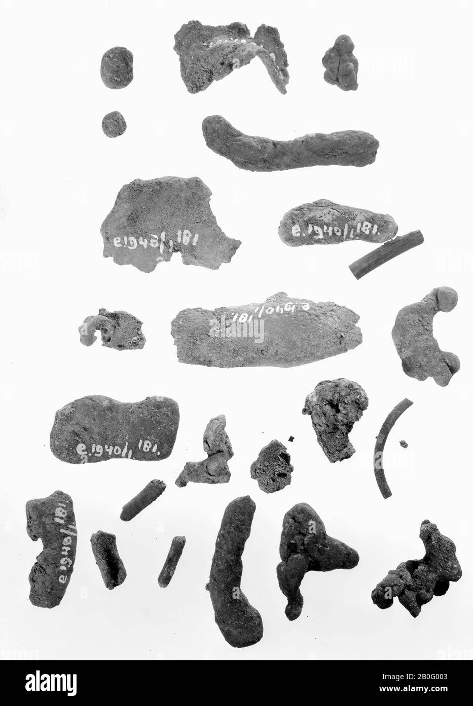 The Netherlands prehistory, fragments, metal, bronze, prehistory -800, 0, the Netherlands, Gelderland, Putten, Krachtighuizen Stock Photo