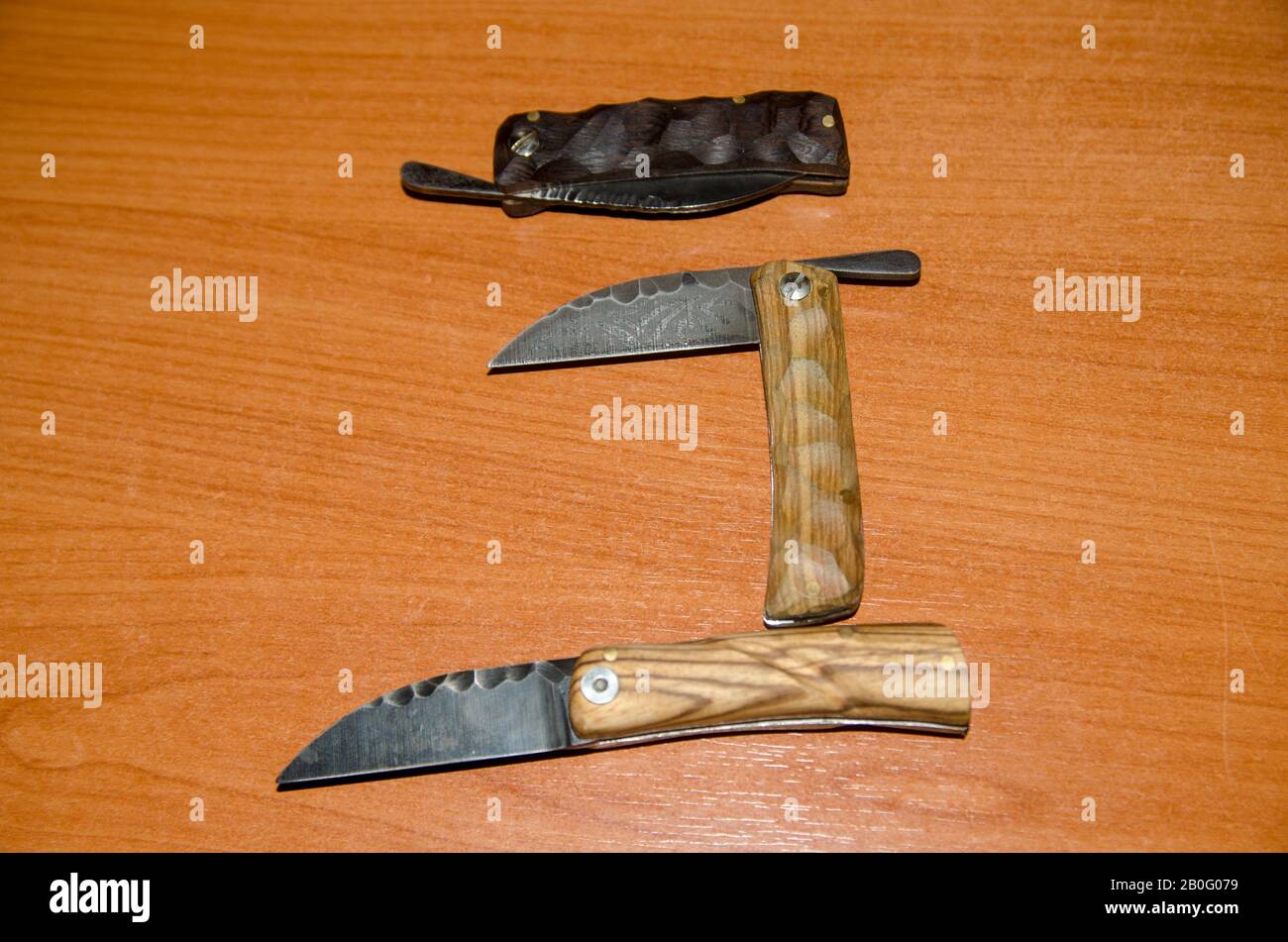 Folding Knife Bushcraft Stock Photo Alamy