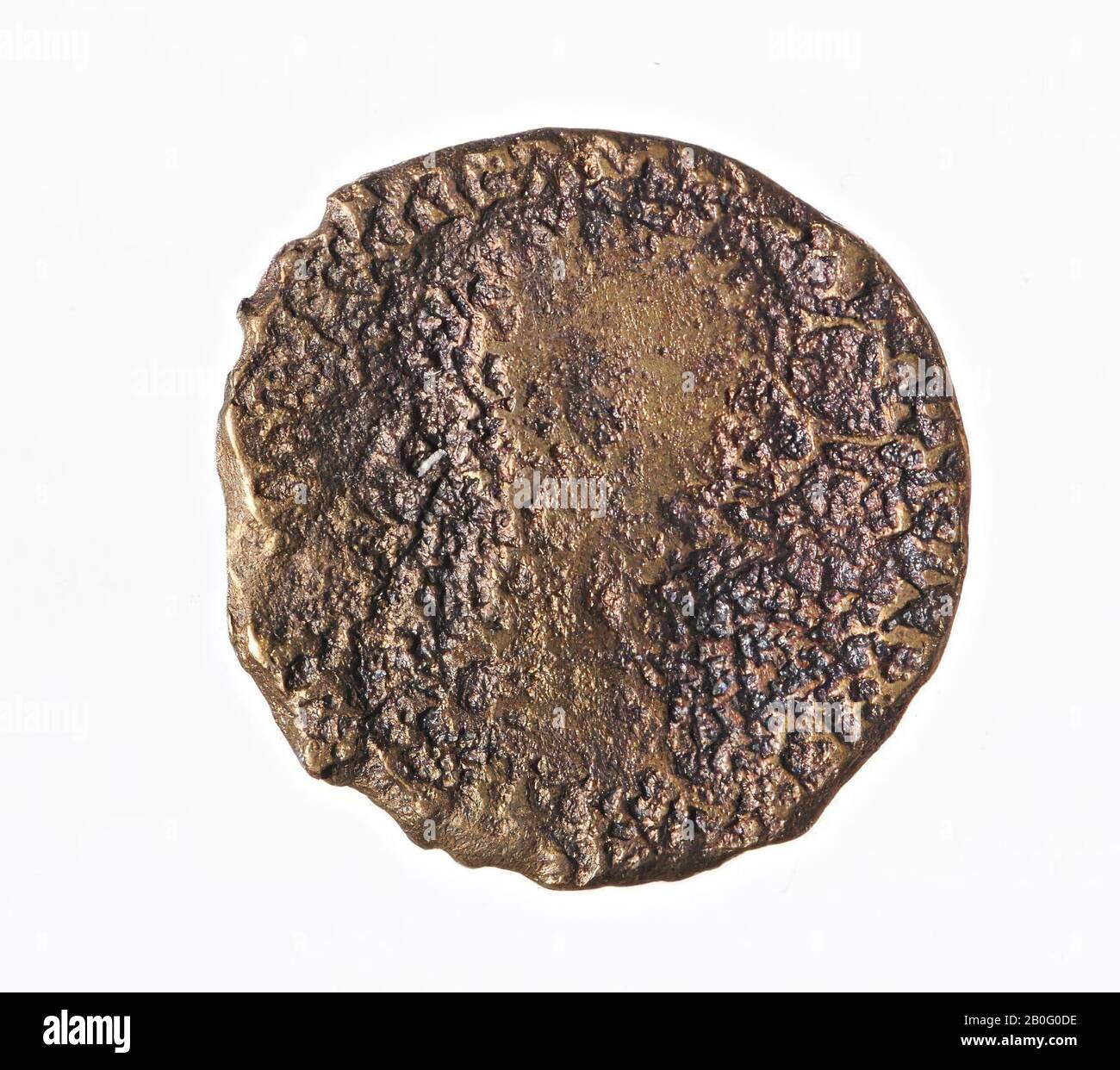 Classical antiquity, coin, dupondius, Domitian, metal, copper, Diam., 26 mm, wt., 6.77 gr, roman 81-96 Stock Photo