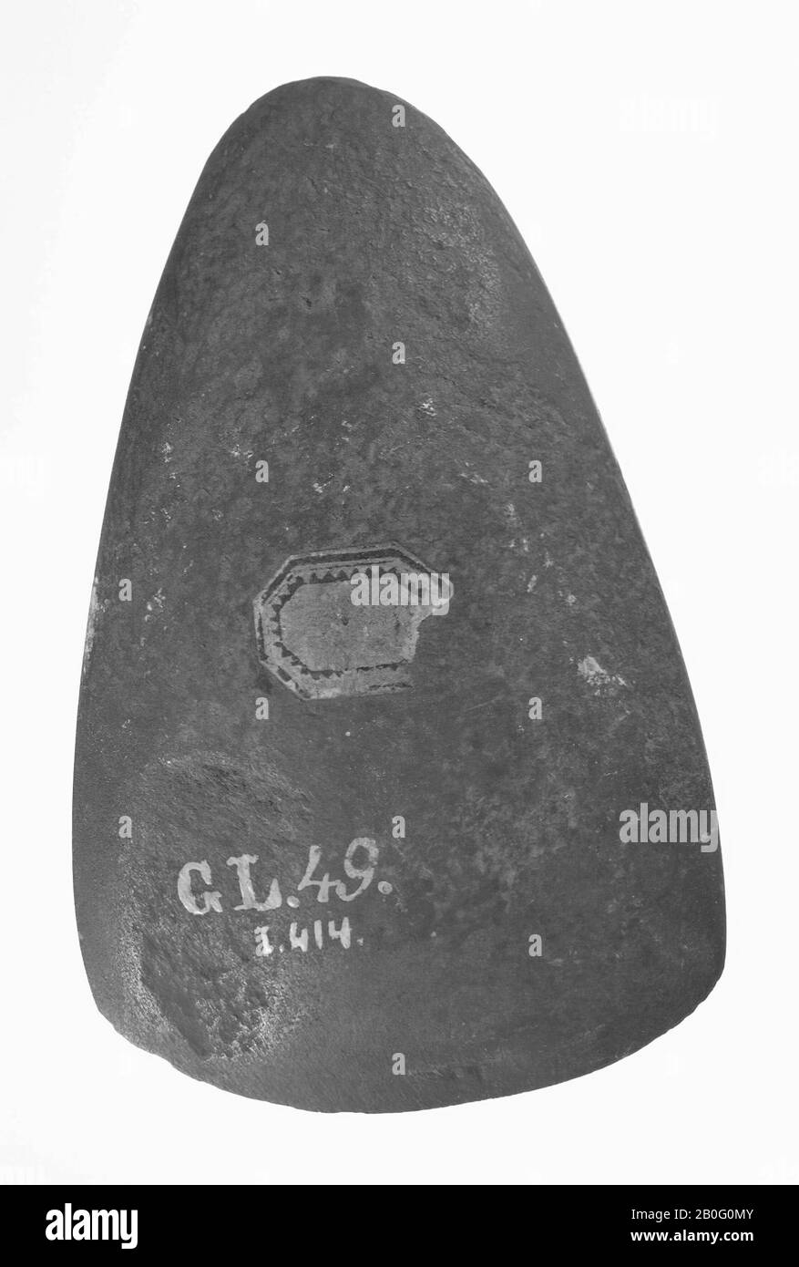 stone ax, ax, stone, 9.8 x 6.3 cm, prehistoric -4000 Stock Photo