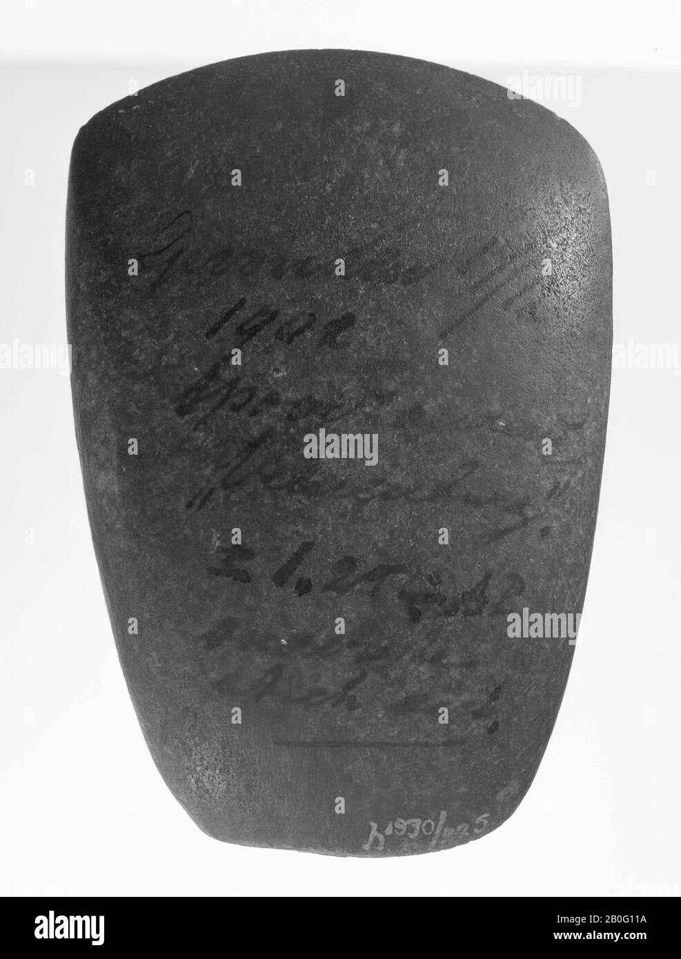 ax of sienite, ax, stone, 9 x 7 cm, prehistory -2000 Stock Photo