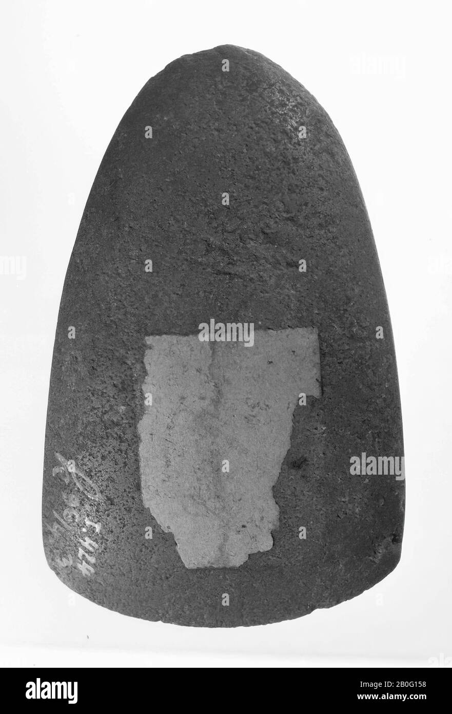polished ax of other type of stone, ax, stone, length: 8,7 cm, prehistoric -4000 Stock Photo