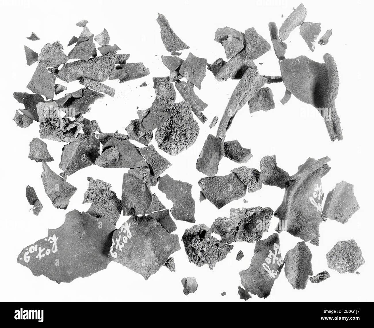fragments of bronze fittings (70x), fragments, metal, bronze, prehistory -1200 Stock Photo