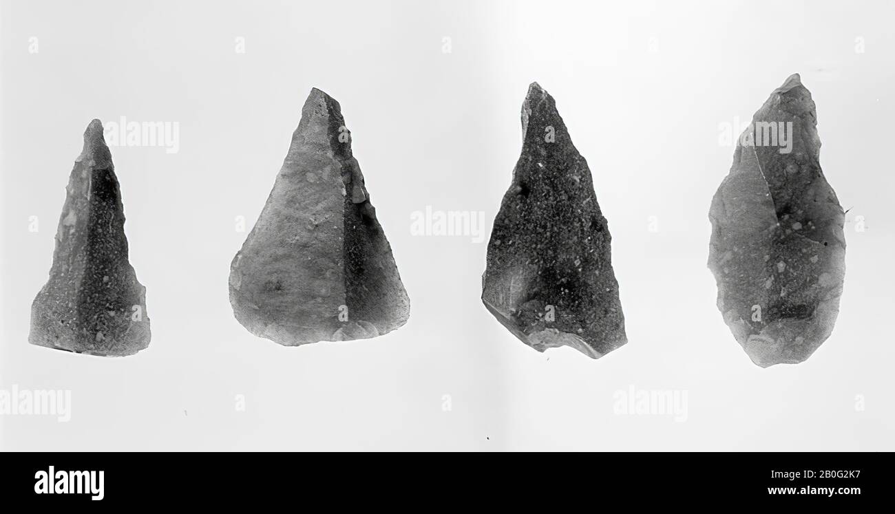 The Netherlands prehistory, arrowhead, stone, flint, prehistory -5400, -4900, the Netherlands, Limburg, Sittard-Geleen, Sittard, Stadswegske Stock Photo