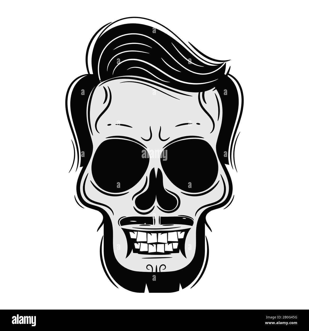 Beard Men Face with Skull Tattoo Illustration Stock Vector Image & Art - Alamy Beard Men Face with Skull Tattoo Illustration Stock Vector Image & Art - Alamy