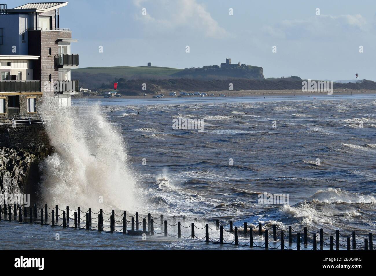 Weston Super Mare, Somerset. 20th Feb 2020. UK Weather. Storm and high