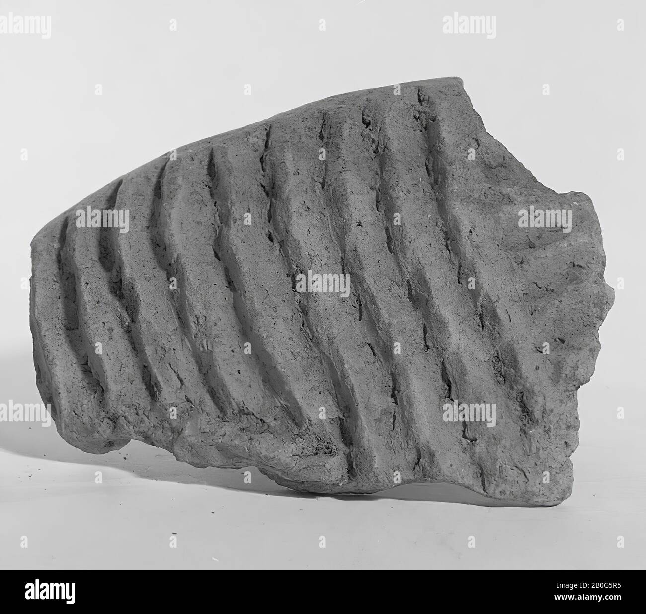 Edge flak of an urn of earthenware, calender mount decoration, urn, shard, earthenware, 9,2 x 10,6 x 3 cm, prehistory -800 Stock Photo