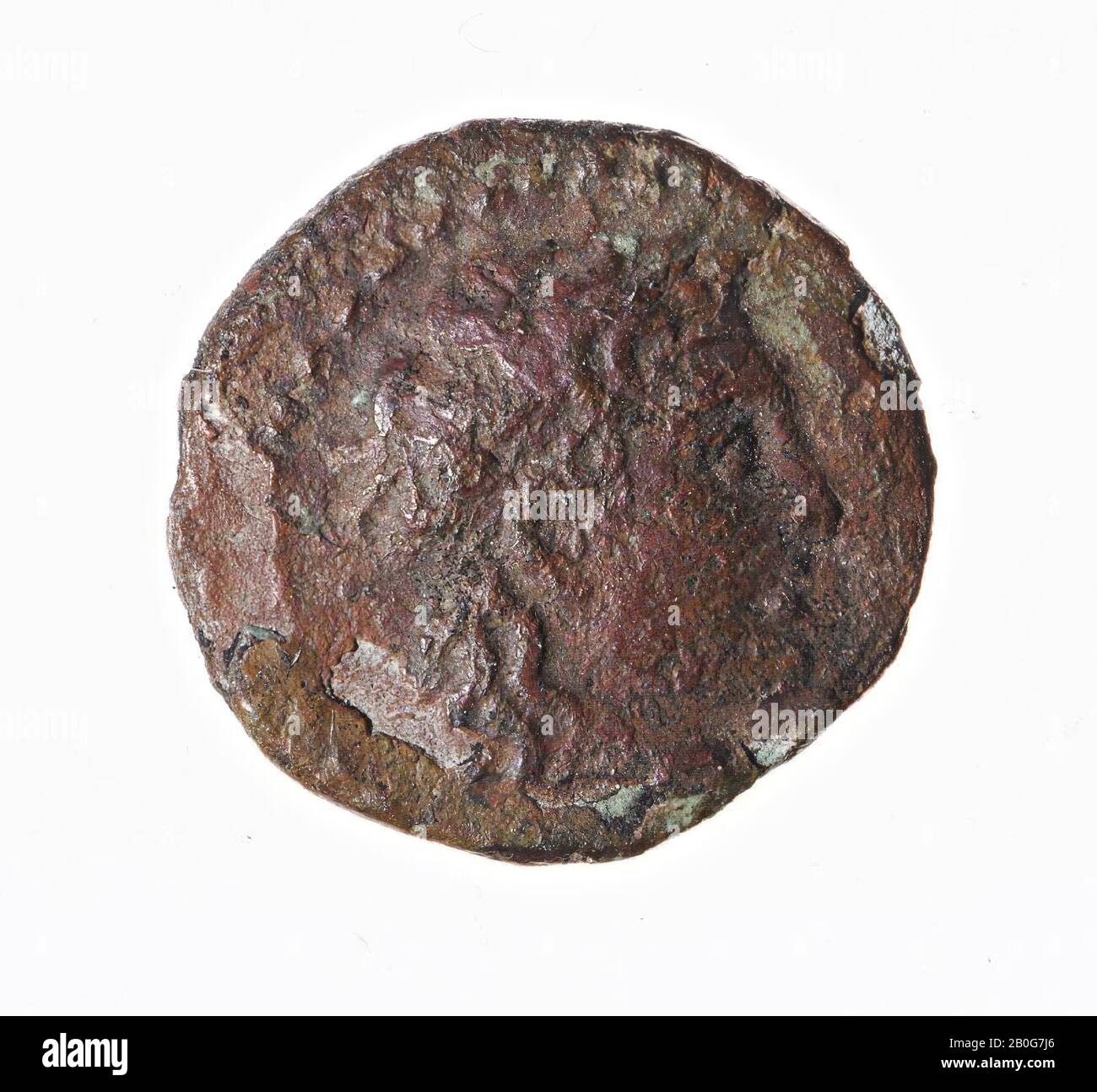 coin, aes-15, Ptolemy I, Vz: Head of Alexander the great r, long hair, Kz: eagle on lightning l., Open wings, monogram HP, {PTOLEMAIOU Stock Photo