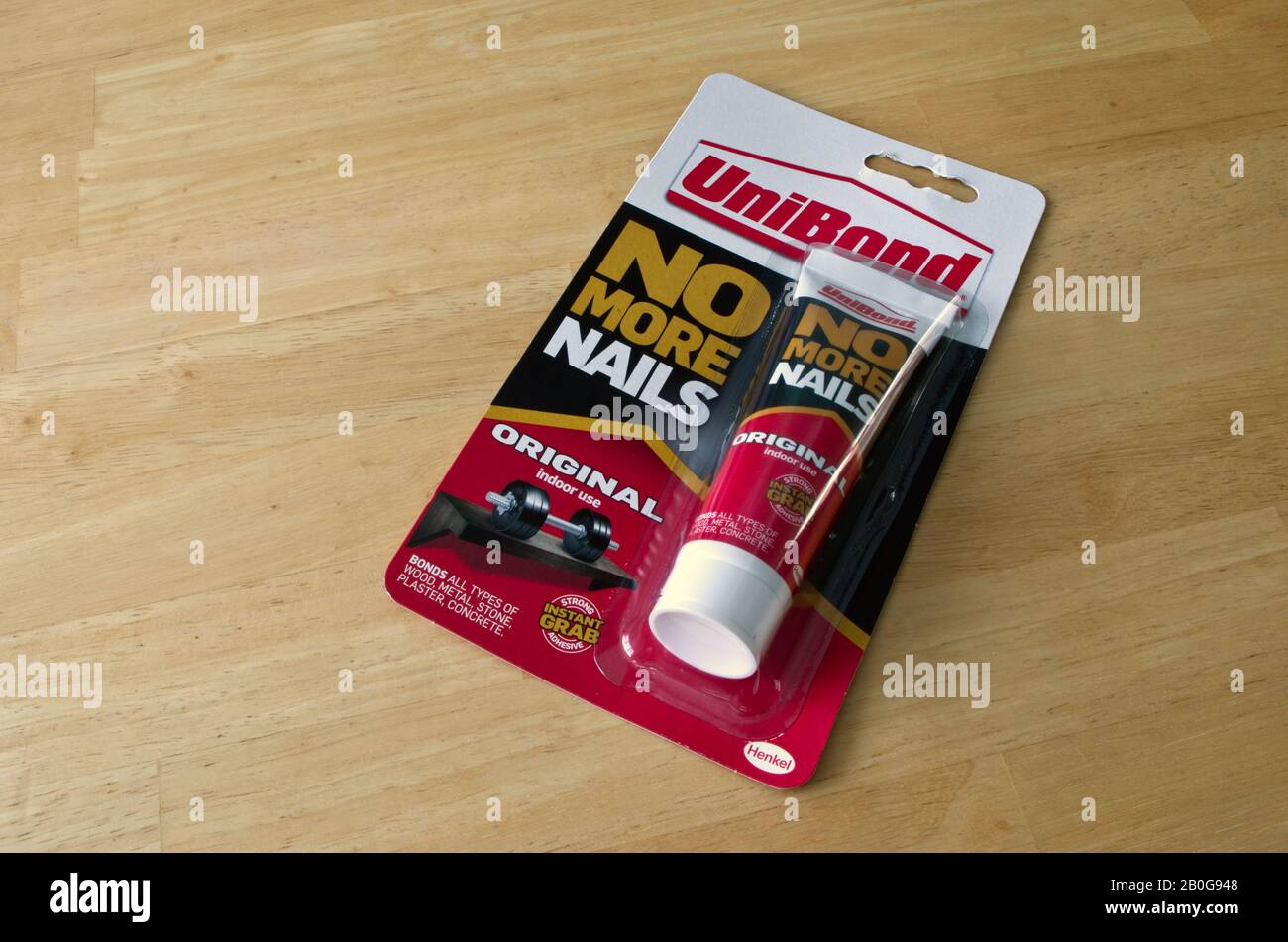Unibond No More Nails Adhesive Glue by Henkel in a Blister Pack, UK Stock Photo