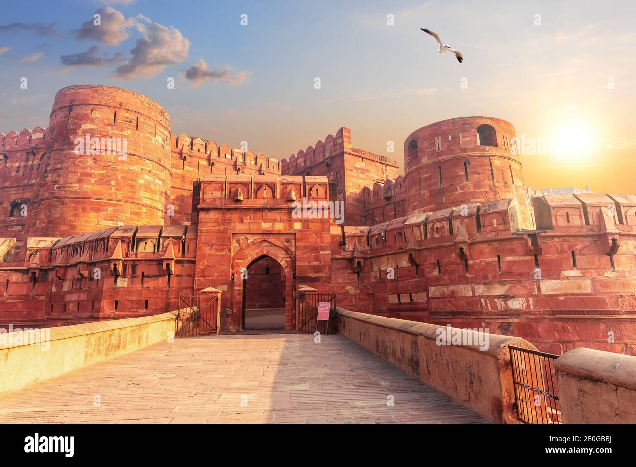 Red Agra Fort, main gate, Uttar Pradesh, India Stock Photo
