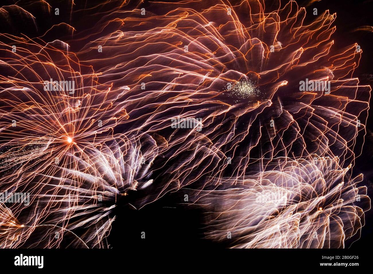 Fireworks-Blurred Motion. RZXT1935 Stock Photo