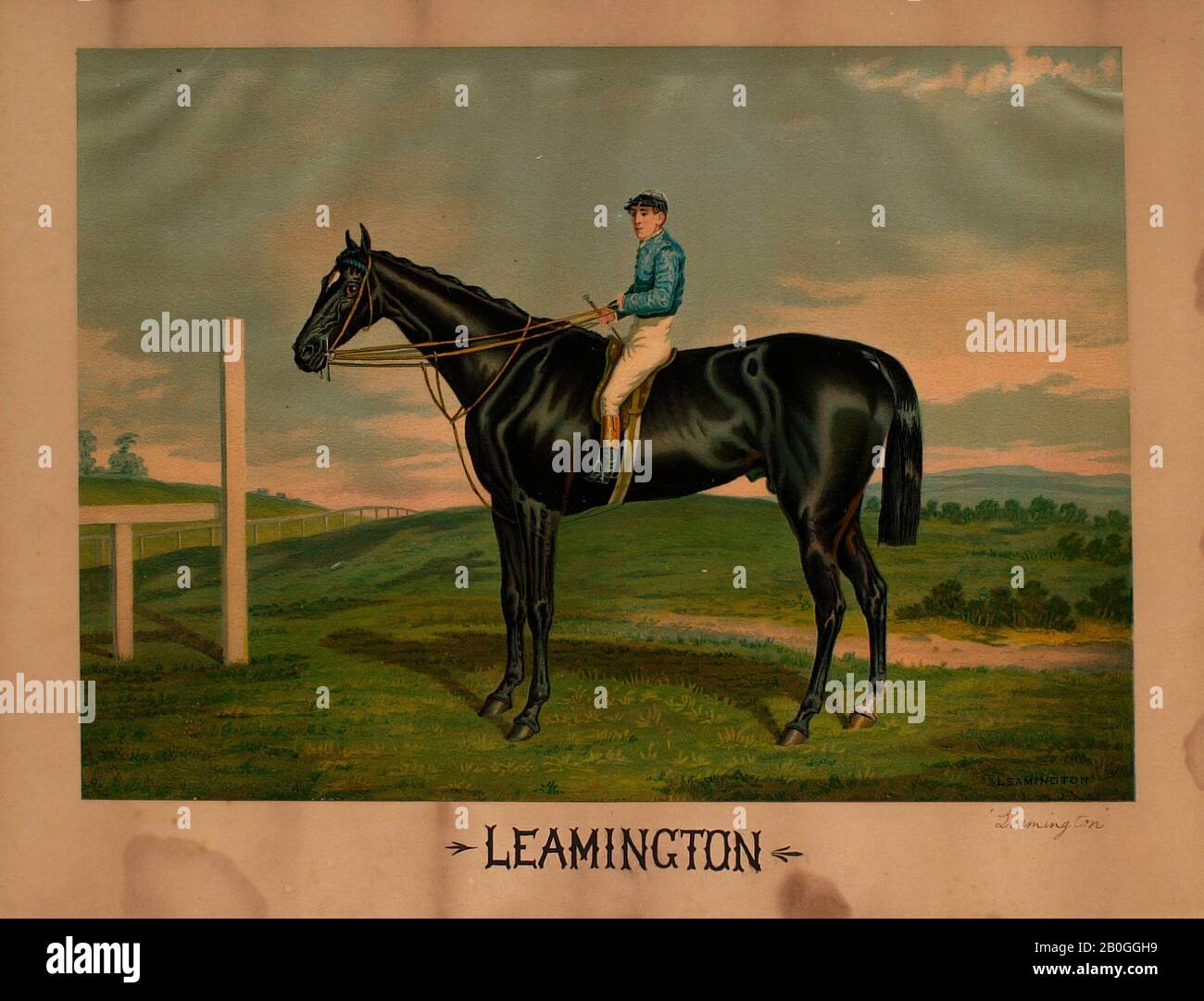 After Henry Stull, American, 1851–1913, 'Leamington', 1881, Chromolithograph on paper, Overall: 10 5/8 x 14 7/8 in. (27 x 37.8 cm Stock Photo