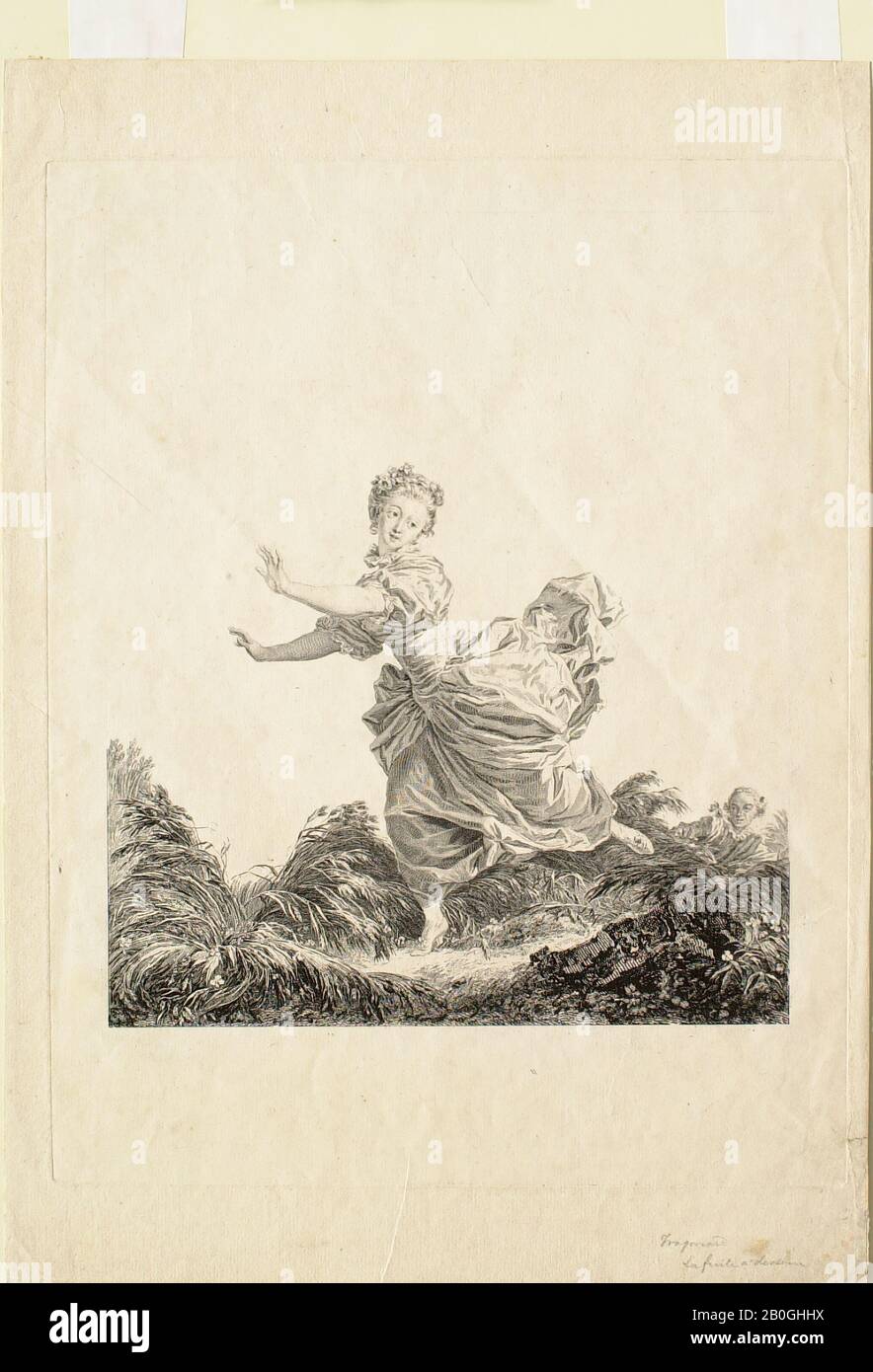 Jacques Couché, French, 1759–after 1808, After Jean-Honoré Fragonard, (French, 1732–1806), La fuite à dessein, 1783, Etching on laid paper, image: 11 1/2 x 9 5/8 in. (29.2 x 24.5 cm Stock Photo