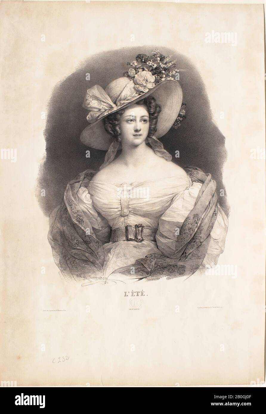 Henri Grevedon, French, 1776–1860, Les quatre saisons: L'été, 1786–1860, Lithograph on wove paper, sheet: 22 1/4 x 15 1/2 in. (56.5 x 39.4 cm Stock Photo