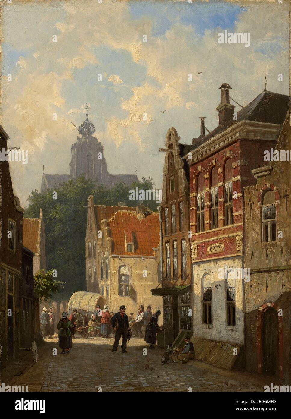 Cornelis Springer Dutch 1817 11 Dutch Street Scene C 1850 55 Oil On Panel 12 3 16 X 9 1 16 In 31 X 23 Cm Stock Photo Alamy