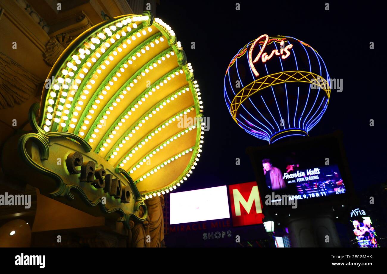 Casino signage in Las Vegas Stock Photo Alamy
