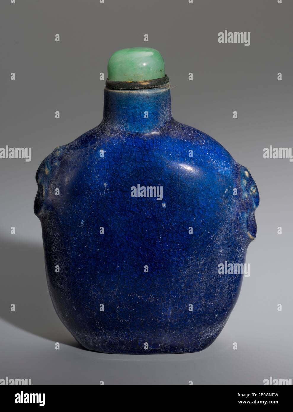 Chinese, Snuff Bottle, Porcelain, Height: 3 in. (7.6 cm Stock Photo