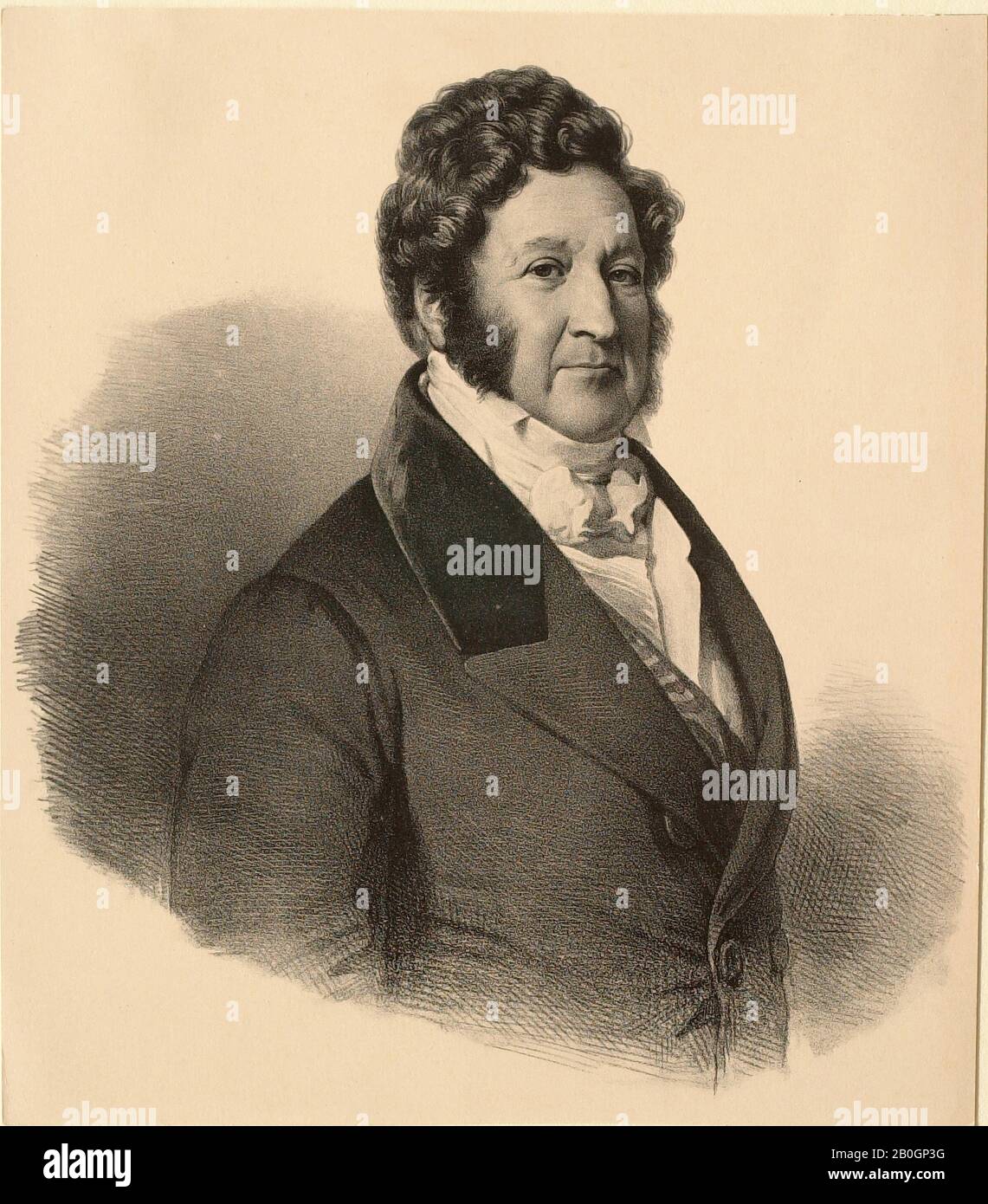 Alphonse Leon Noël, French, 1807–1884, After Franz Xaver Winterhalter, (German, 1805–1875), Louis-Philippe I, King of the French, 1832–1834, Lithograph on paper, image: 7 5/16 x 6 1/2 in. (18.6 x 16.5 cm Stock Photo