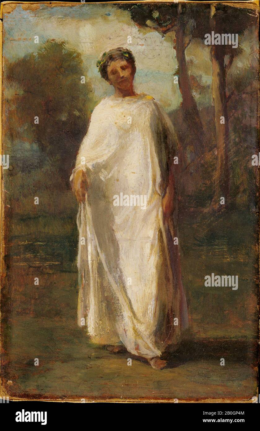 John La Farge, American, 1835–1910, Andromeda, 1859, Oil on academy board, 9 1/4 x 6 1/16 in. (23.5 x 15.4 cm Stock Photo