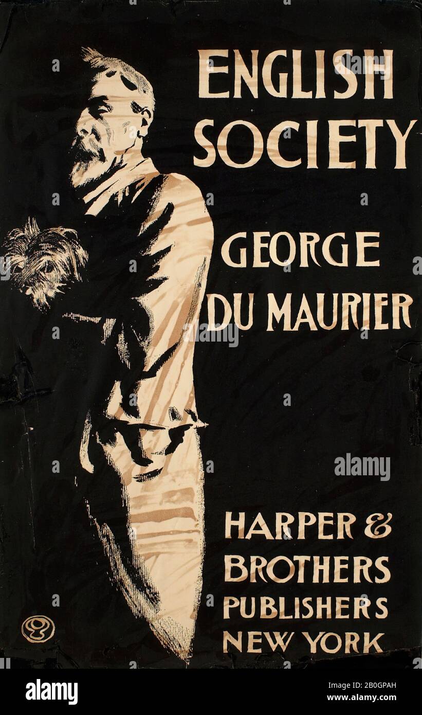 Edward Penfield, American, 1866-1925, English Society, by George du Maurier, Harper & Brothers, Publishers, 1885-1915, Zincograph on paper, sheet: 19 15/16 x 12 1/2 in. (50.6 x 31.8 cm Stock Photo