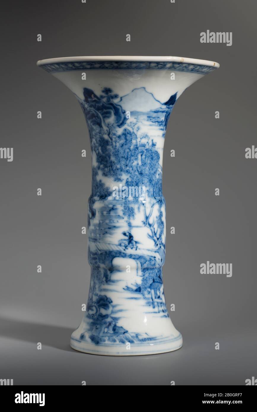 Chinese, Vase, Porcelain, Height: 8 in. (20.3 cm Stock Photo