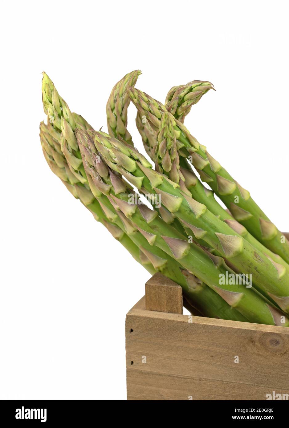 Fresh asparagus against white background Stock Photo