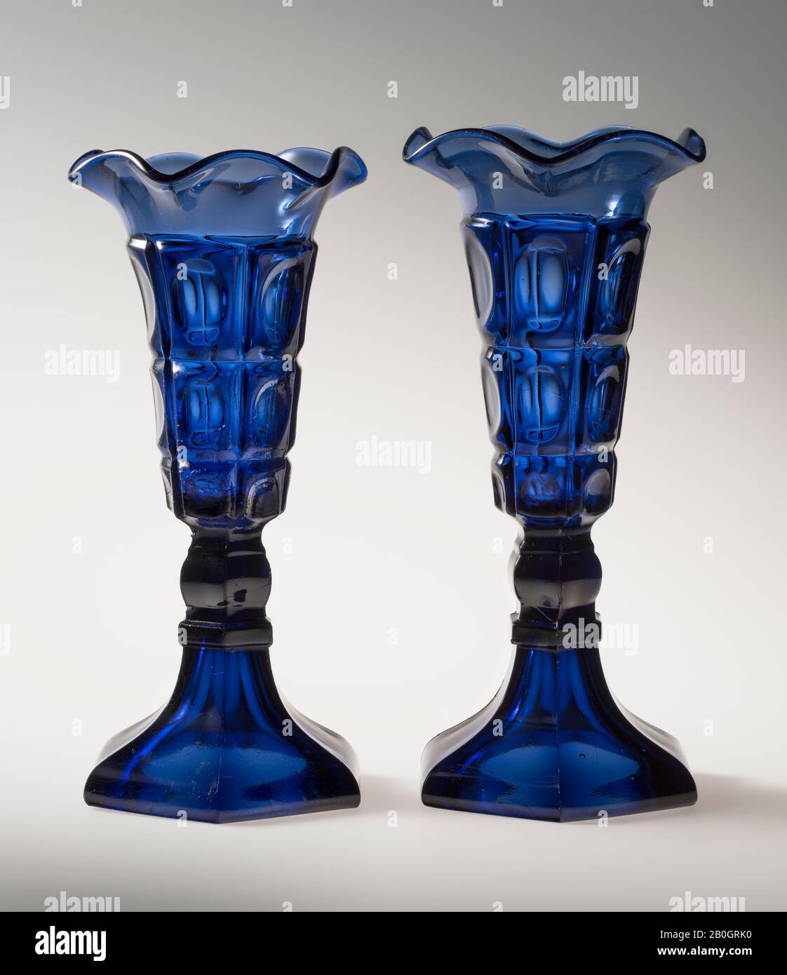 Boston and Sandwich Glass Works, American, 18261888, Pair of Vases