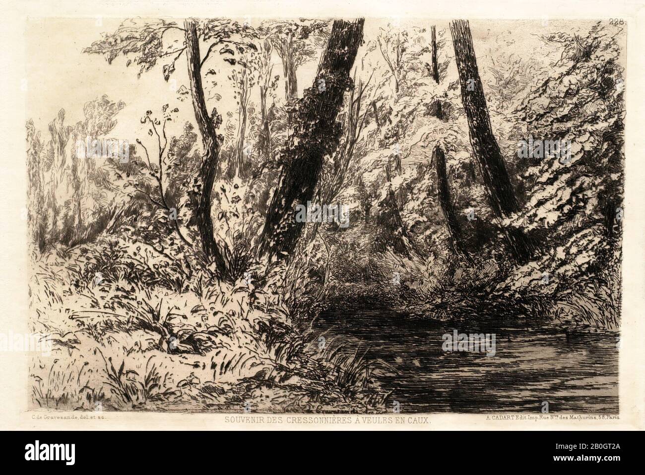 CAREL Carel Nicolaas Storm VAN'S Gravensande 1841-1924 Vista Su Venezia Litografia 