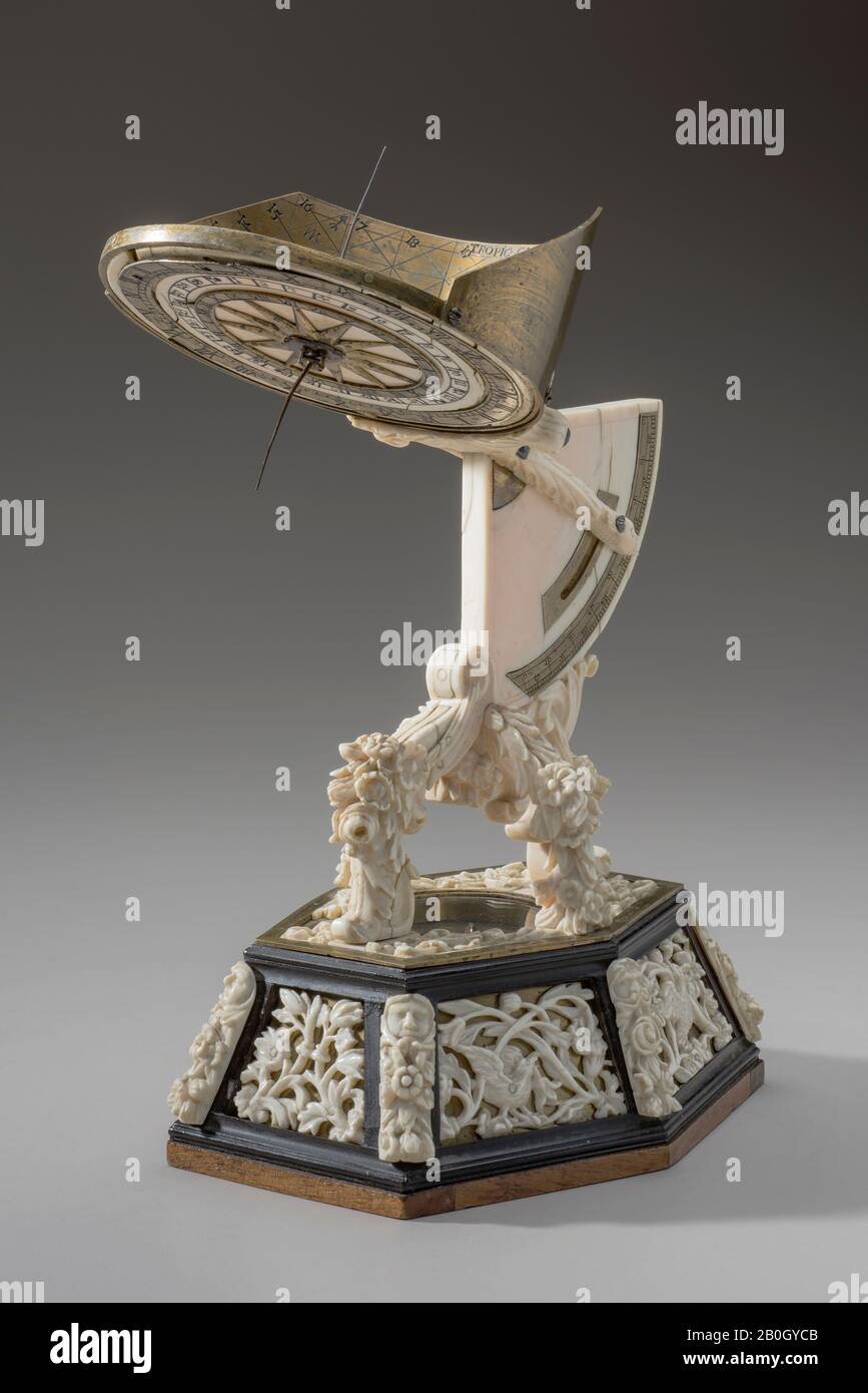 Unknown, Kunstkammer Sundial, mid 16th century, Ivory and brass, 4 3/4 x 9 3/8 x 7 1/2 in. (12.1 x 23.8 x 19.1 cm Stock Photo