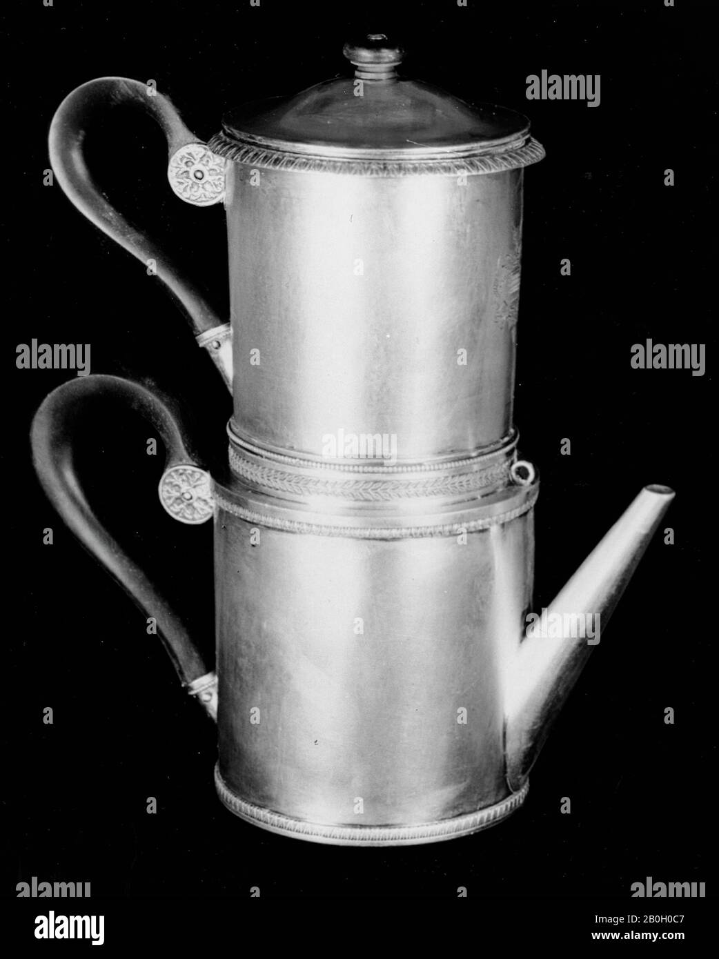 Jean-Nicolas Boulanger, French, master 1783, Coffee Pot (Drip), c. 1810, Silver Stock Photo