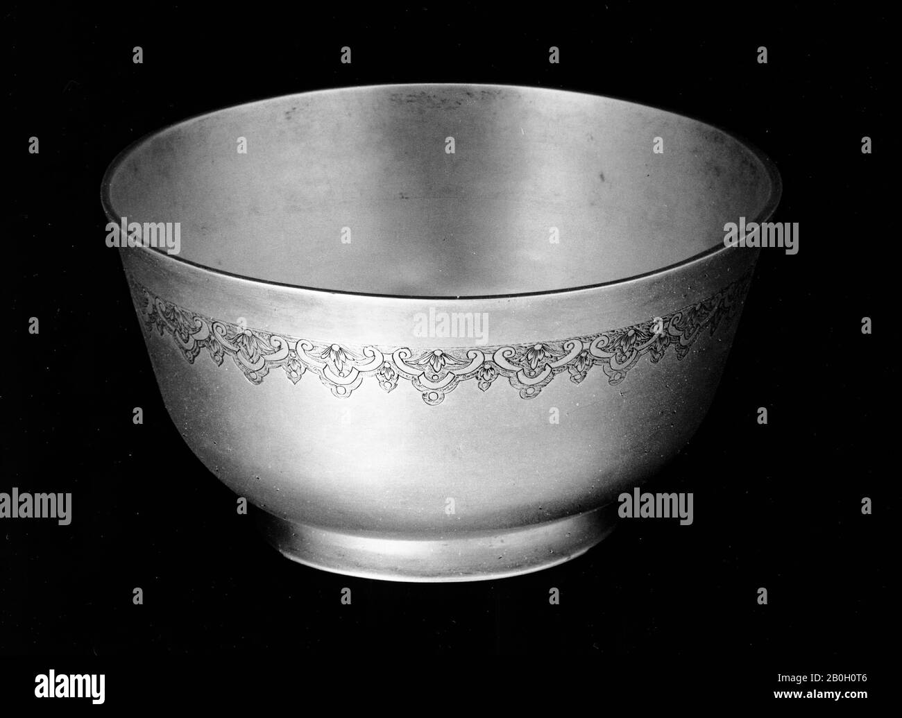 Maker's Mark I V H, Estonian, Bowl, c. 1780, Silver Stock Photo Alamy