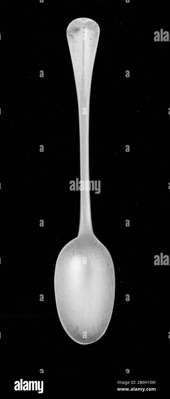 Unknown, Tea Spoon, c. 1760, Silver, Overall: 4 5/8 in. (11.7 cm Stock Photo