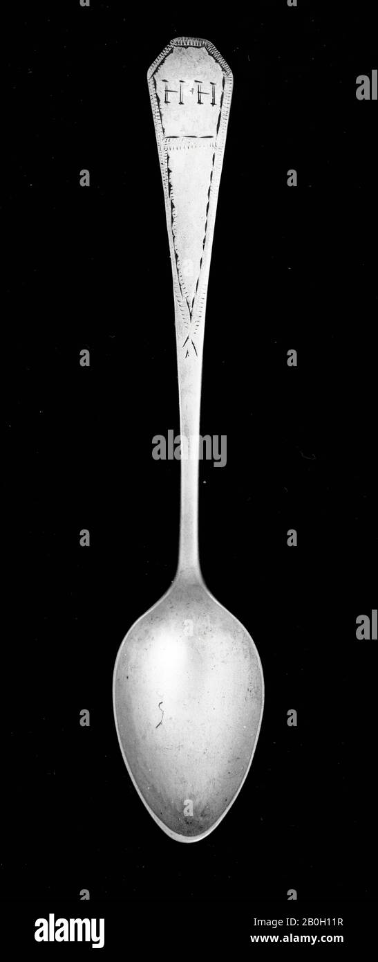 Unknown, Tea Spoon, c. 1800, Silver, Overall: 5 1/4 in. (13.3 cm Stock Photo