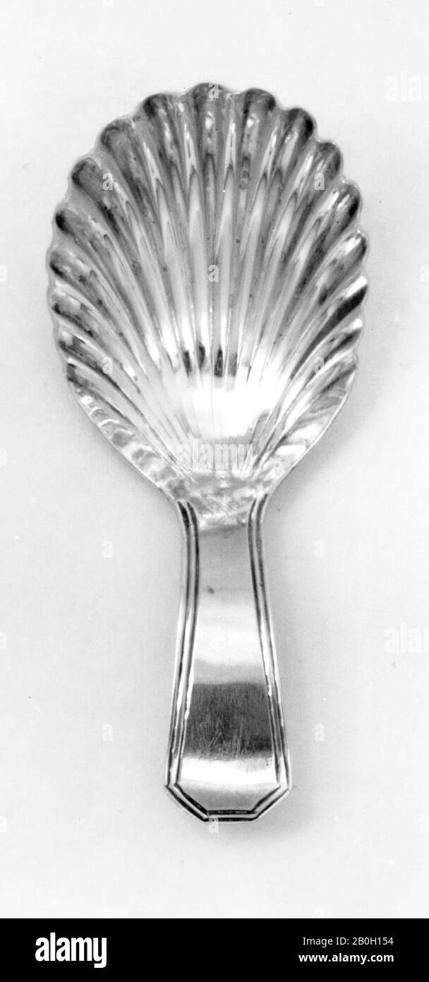 Josiah Snatt, British, died 1817, Caddy Spoon, 1802/3, Silver, Overall: 2 15/16 in. (7.4 cm Stock Photo